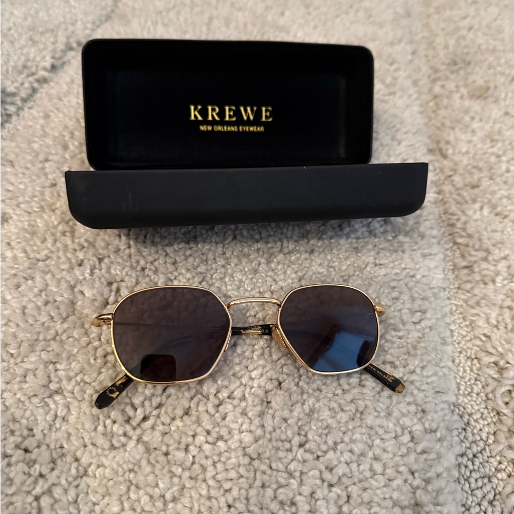 KREWE Gold and Black Sunglasses